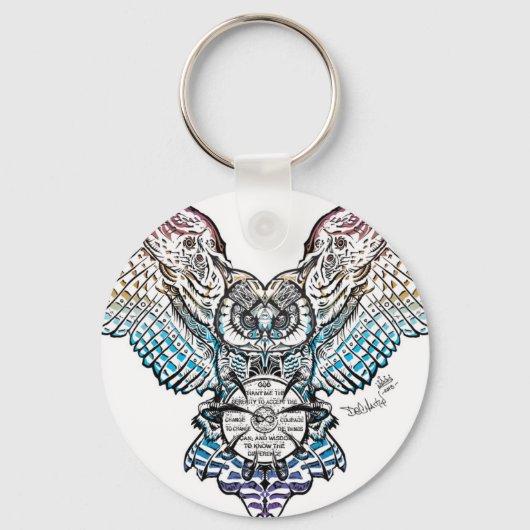 Serenity Owl Sleutelhanger (Voorkant)