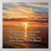 Serenity Payer - Ocean Sunset. Poster (Voorkant)
