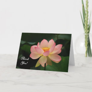 Serenity Pink Lotus Flower Buddhist Hartelijk dank Bedankkaart
