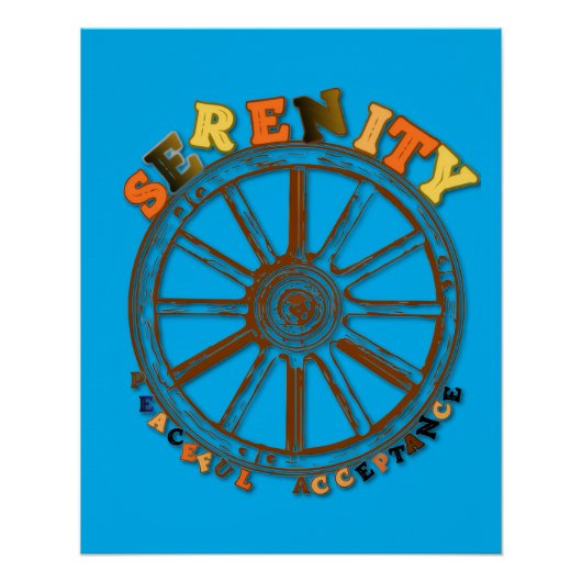 Serenity - Poster van Vreedzame Aanvaarding (Voorkant)