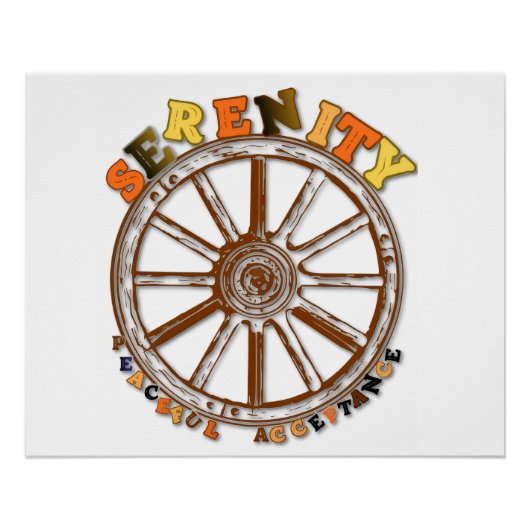 Serenity - Poster voor Vreedzame Aanvaarding (Voorkant)