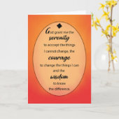 Serenity Prayer 12 Stappen Herstel Jubileum Kaart (Gele Bloem)