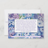 Serenity Prayer Affirmatie Meditatie Kaart (Achterkant)