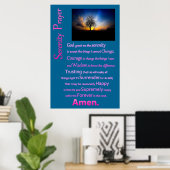 Serenity Prayer Alone Tree Poster (Thuiskantoor)