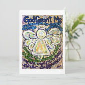 Serenity Prayer Angel Art Invitation of Invites Kaart (Staand voorkant)