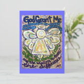 Serenity Prayer Angel Art Invitation of Invites Kaart (Staand voorkant)