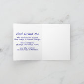 Serenity Prayer Angel Art Note of Wenskaart Kaart (Binnen)