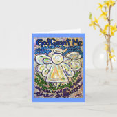 Serenity Prayer Angel Art Note of Wenskaart Kaart (Gele Bloem)