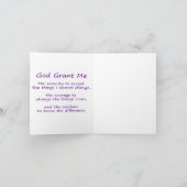 Serenity Prayer Angel Art Note of Wenskaart Kaart (Binnen)