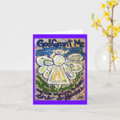 Serenity Prayer Angel Art Note of Wenskaart Kaart (Gele Bloem)