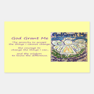 Serenity Prayer Angel Art Painkers Rechthoekige Sticker