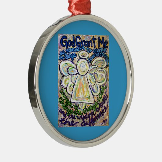 Serenity Prayer Angel Art Painting Ornament Charm. (Rechts)