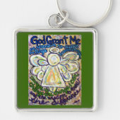Serenity Prayer Angel Art Painting Sleutelhanger (Voorkant)
