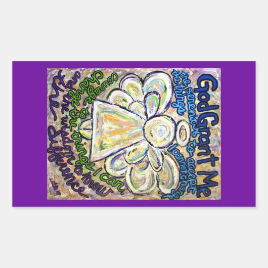 Serenity Prayer Angel Art Painting Stickers (Voorkant)