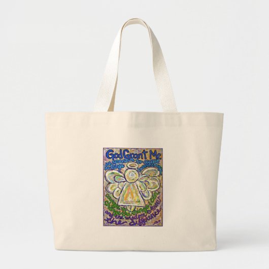 Serenity Prayer Angel Bag Grote Tote Bag (Voorkant)