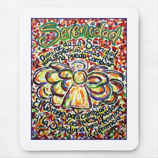 Serenity Prayer Angel Mousepad Muismat (Voorkant)