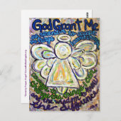 Serenity Prayer Angel Painting Art Briefkaarten (Voorkant / Achterkant)