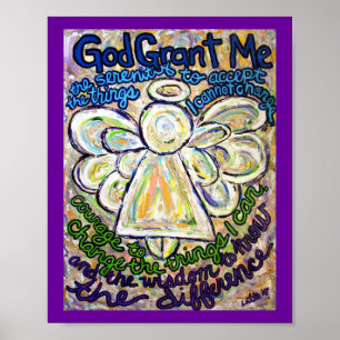 Serenity Prayer Angel Painting Art Poster (klein)