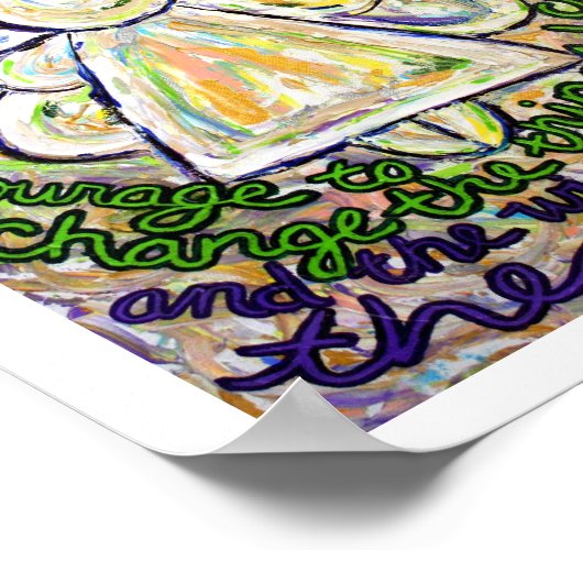 Serenity Prayer Angel Painting Art Poster (klein) (Hoek)