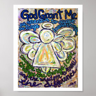 Serenity Prayer Angel Painting Art Poster (klein)