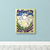Serenity Prayer Angel Painting Art Print (Small) (Insitu (Houten vloer))