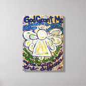 Serenity Prayer Angel Painting Canvas Art afdrukke (Voorkant)