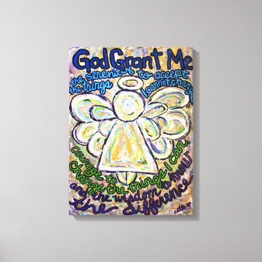 Serenity Prayer Angel Painting Canvas Art afdrukke (Voorkant)