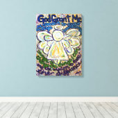 Serenity Prayer Angel Painting Canvas Art afdrukke (Insitu (Houten vloer))