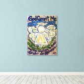 Serenity Prayer Angel Painting Wrapped Canvas Art (Insitu (Houten vloer))