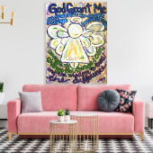 Serenity Prayer Angel Painting Wrapped Canvas Art (Insitu (Woonkamer))