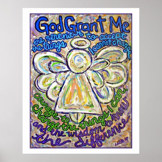Serenity Prayer Angel Poster (White Edge) (Voorkant)