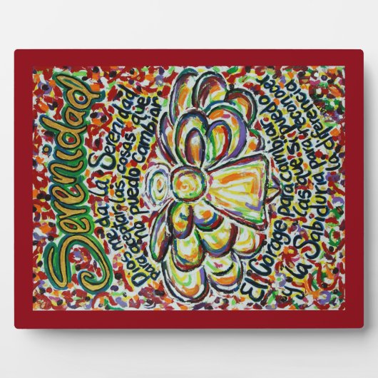 Serenity Prayer Angel (Spaans schilderkunst Plaque Fotoplaat (Voorkant)