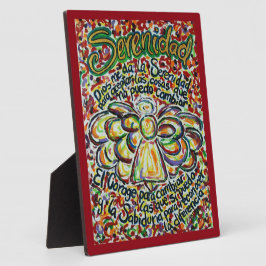 Serenity Prayer Angel (Spaans schilderkunst Plaque Fotoplaat