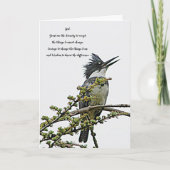 Serenity Prayer Belted Kingfisher Bird Blank Kaart (Voorkant)