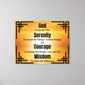 Serenity Prayer Biblical Poem Canvas Art