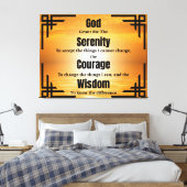 Serenity Prayer Biblical Poem Canvas Art (Insitu (Slaapkamer))