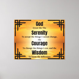Serenity Prayer Biblical Poem Canvas Art Afdruk