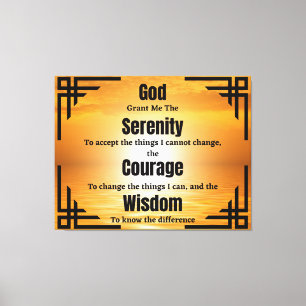 Serenity Prayer Biblical Poem Canvas Art Afdruk
