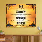 Serenity Prayer Biblical Poem Canvas Art Afdruk (Insitu (Woonkamer))