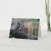 Serenity Prayer Bird op Branch Foto Blank Kaart (Voorkant)