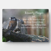 Serenity Prayer Bird op Branch Photo Fotoplaat (voorkant)