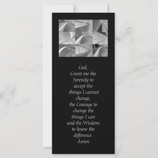 Serenity Prayer Black en White Geometric Design (Achterkant)