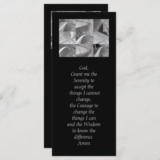 Serenity Prayer Black en White Geometric Design (Voorkant / Achterkant)