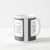 Serenity Prayer Black Floral Design Koffiemok (Voorkant rechts)