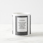 Serenity Prayer Black Floral Design Koffiemok (Center)