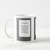Serenity Prayer Black Floral Design Koffiemok (Links)