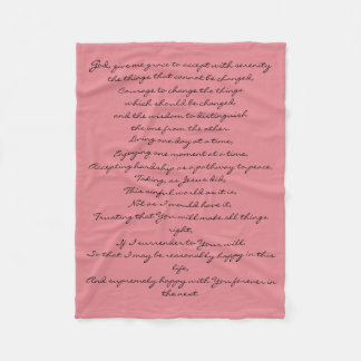 Serenity Prayer Blanket Fleece Deken