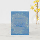 Serenity Prayer Blue Heart Inspirerend Note Kaart (Gele Bloem)