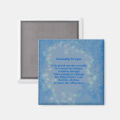 Serenity Prayer Blue Hearts Inspirerend Magnet (Voorkant / Achterkant)