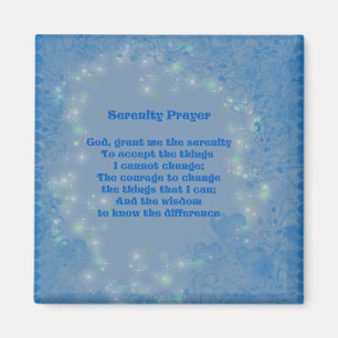 Serenity Prayer Blue Hearts Inspirerend Magnet